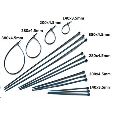 CaluDetect kabelbinders detecteerbaar nylon 385x4,6mm 100st blauw