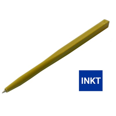 CaluDetect eendelige pen detecteerbaar geel met blauwe inkt