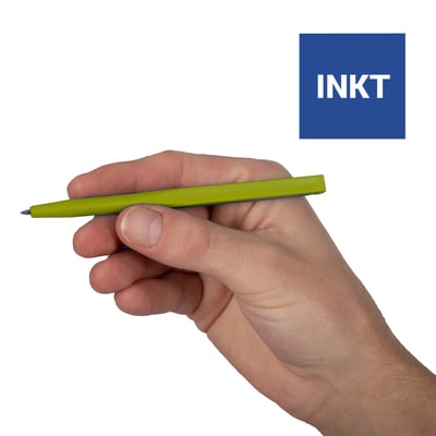 CaluDetect eendelige pen detecteerbaar geel met blauwe inkt