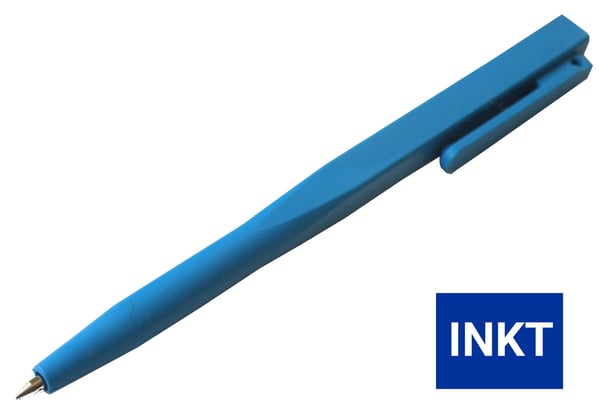 CaluDetect eendelige pen detecteerbaar blauw met clip en blauwe inkt