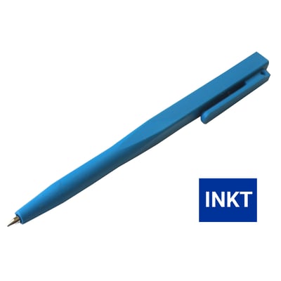 CaluDetect eendelige pen detecteerbaar blauw met clip en blauwe inkt