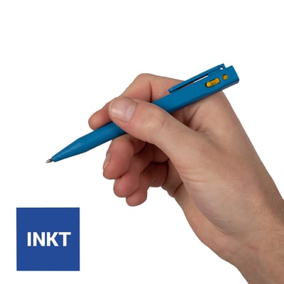 CaluDetect Heavy pen detecteerbaar blauw met clip met blauwe inkt