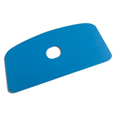CaluDetect flexibele schraper met gat  detecteerbaar 215x110mm blauw