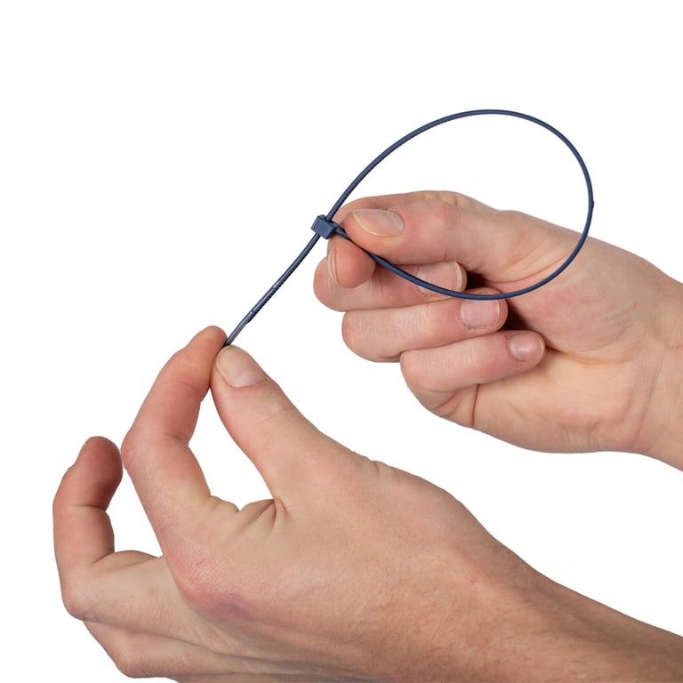 CaluDetect kabelbinders detecteerbaar plastic 100st blauw