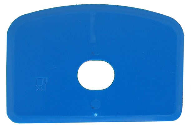 CaluDetect flexibele schraper met gat detecteerbaar 14,5cm blauw