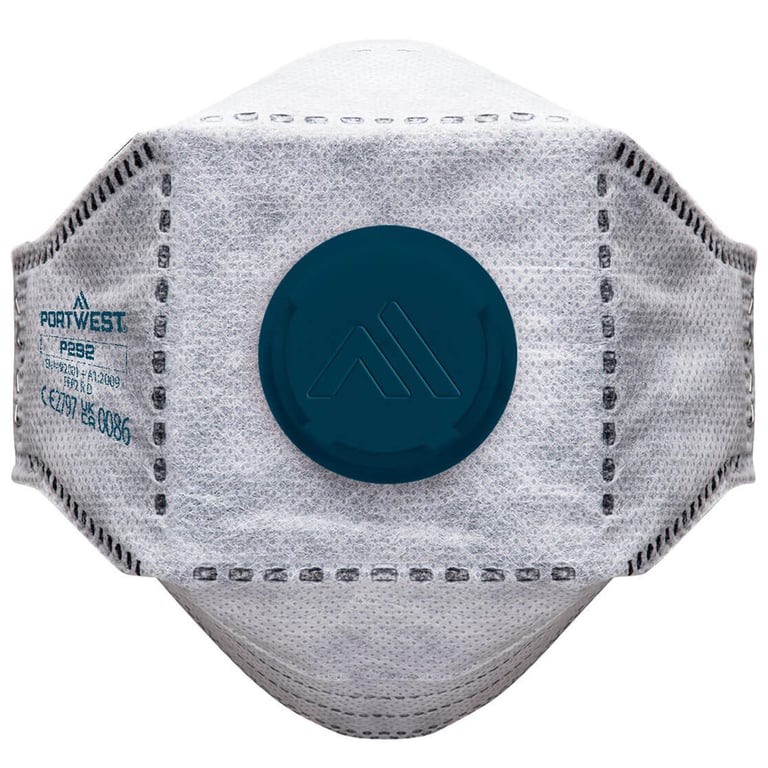 Portwest Eagle FFP2 koolstof gevouwen plat masker