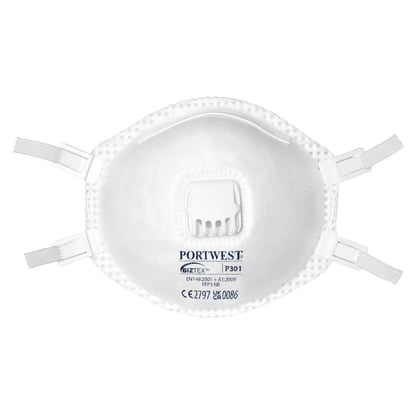 Portwest FFP3 masker met ventiel wit 10st
