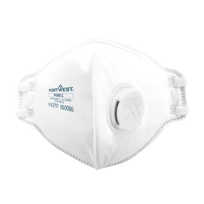 Portwest FFP3 Dolomite plat gevouwen masker wit 20st