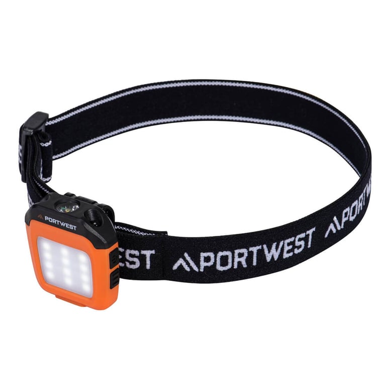 Portwest petlamp LED USB oplaadbaar oranje zwart
