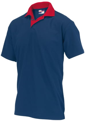 Tricorp poloshirt met contrastkraag  blauw maat 5XL