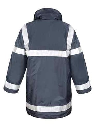 Result parka met reflectie banen 