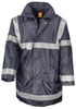 Result parka met reflectie banen 