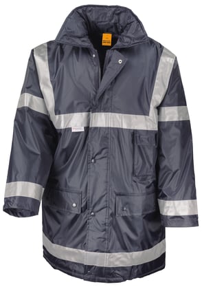 Result parka met reflectie banen 