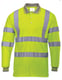 Portwest Hi-Vis poloshirt met lange mouw 100% polyester geel maat S