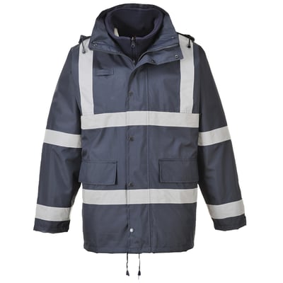 Portwest Iona 3 in 1 verkeersjas met reflectiestrepen 100% polyester marine maat S