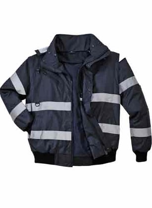 Portwest Iona 3 in 1 bomberjack marine met reflectiestrepen 100% polyester maat S