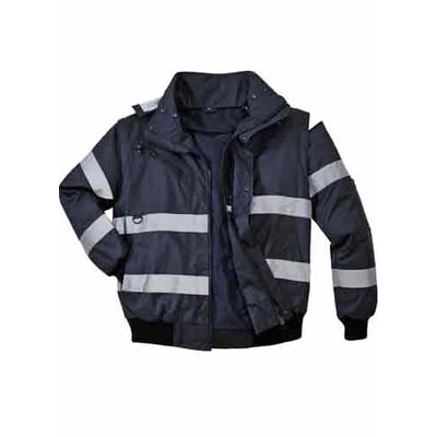 Portwest Iona 3 in 1 bomberjack marine met reflectiestrepen 100% polyester maat S