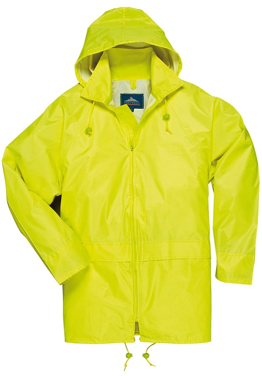 Klassieke regenjas 100% polyester, PVC gecoat