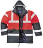 Portwest Hi-Vis verkeersjack rood/marine 100% polyester maat S