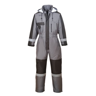 Portwest winteroverall 100% polyester grijs zwart maat S