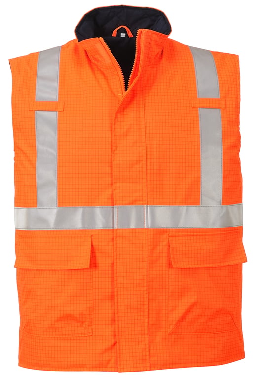 Portwest Bizflame multi-norm regen bodywarmer Hi-vis vlamvertragend
