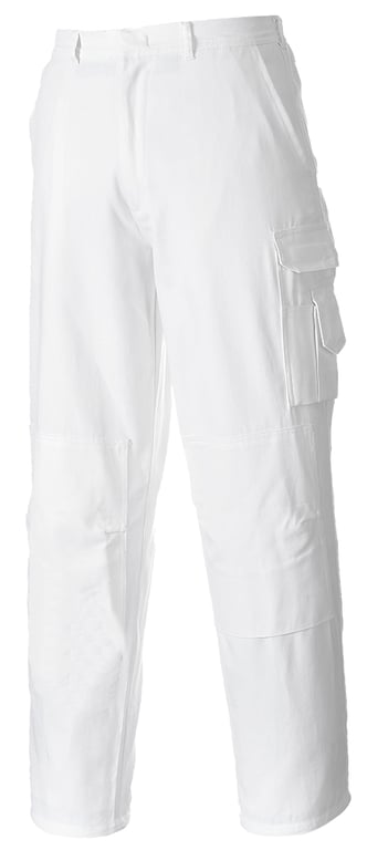 Portwest schildersbroek wit katoen 305g