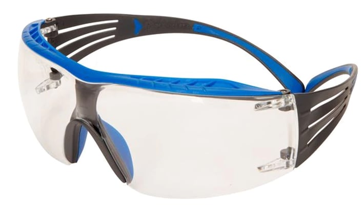 3M SecureFit veiligheidsbril blauw  met heldere lens