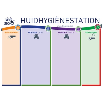 Deb huid hygiëne station voor beschermen en reinigen en verzorgen voor 4 dispensers