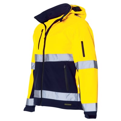 Tricorp softshell jack geel navy maat XS 