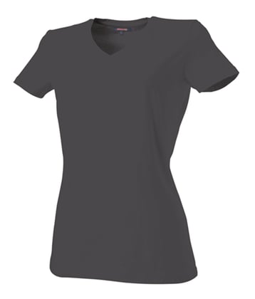 Tricorp dames t-shirt v-hals  donkergrijs maat XS