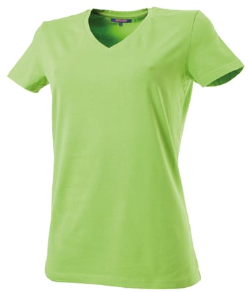Tricorp Workwear dames t-shirt v-hals limegroen maat XS