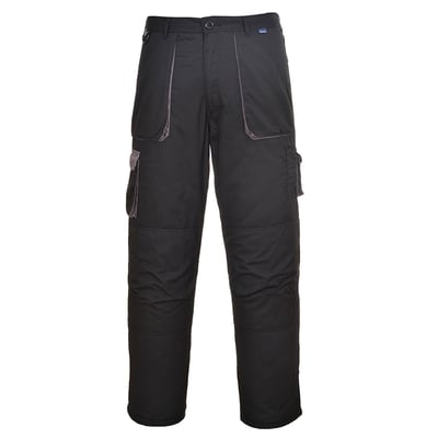 Portwest Texo contrast gevoerde broek zwart  maat S