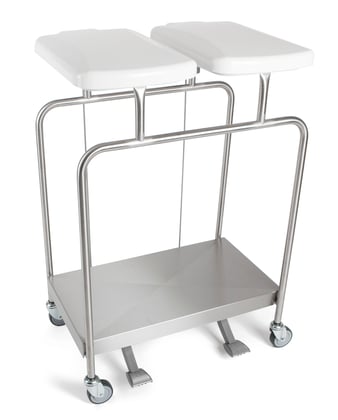 2-Rings afvalverzamelaar zonder beugel met deksel, demping en voetbediening