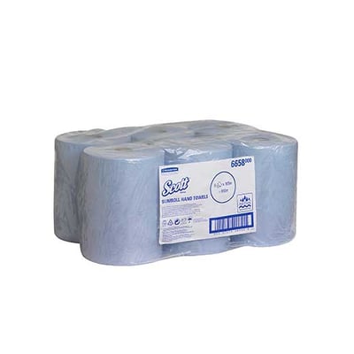 Scott Slimroll rolhanddoek 1-lgs 20cmx165mtr 6 rollen blauw