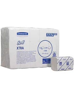 Scott® Xtra handdoeken Airflex interfold 1-lgs medium 15x240st wit