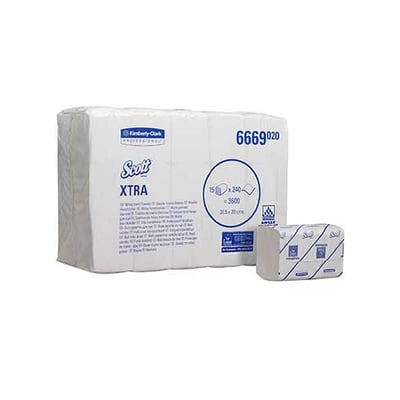 Scott® Xtra handdoeken Airflex interfold 1-lgs medium 15x240st wit