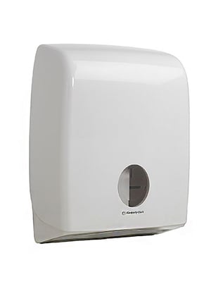 Aquarius toiletpapierdispenser voor gevouwen toiletpapier wit 