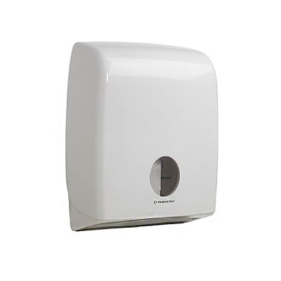 Aquarius toiletpapierdispenser voor gevouwen toiletpapier wit 