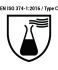 EN ISO 374-1:2016/type C