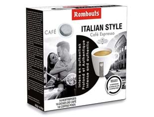 Rombouts koffiepods Italian Style 16st 123 Spresso systeem