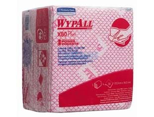 Wypall X80 plus sopdoeken 1/4 gevouwen rood 8x30 stuks 