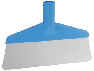 Vikan flexibele vloer- of tafelschraper 70mm blauw polypropyleen rvs blad