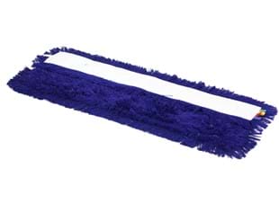 Schaarzwabberhoes acryl met drukknopen blauw 100cm