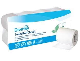 Diversey Classic toiletpapier cellulose 2-laags 160vel per rol 12x10 rollen