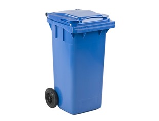 Mini-container 120ltr blauw met deksel