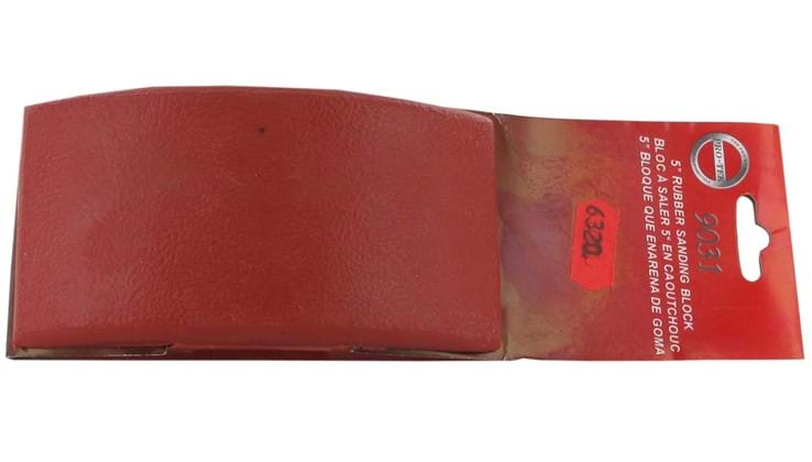 Schuurblok rubber 230x70mm rood 