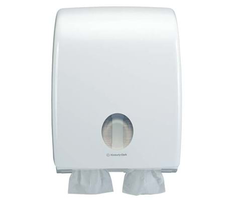 Aquarius dispenser wit voor gevouwen toiletpapier