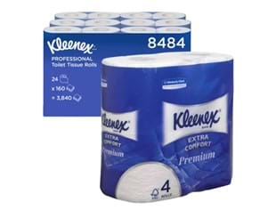 Kleenex toilettissue rollen wit 160 vellen per rol pak a 4 rollen