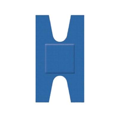 CaluDetect elastische detecteerbare knokkel  pleister textiel 68x38mm blauw 50st