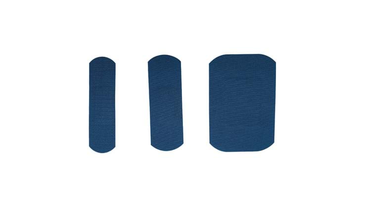 CaluDetect detecteerbare pleisters textiel assorti blauw 100st